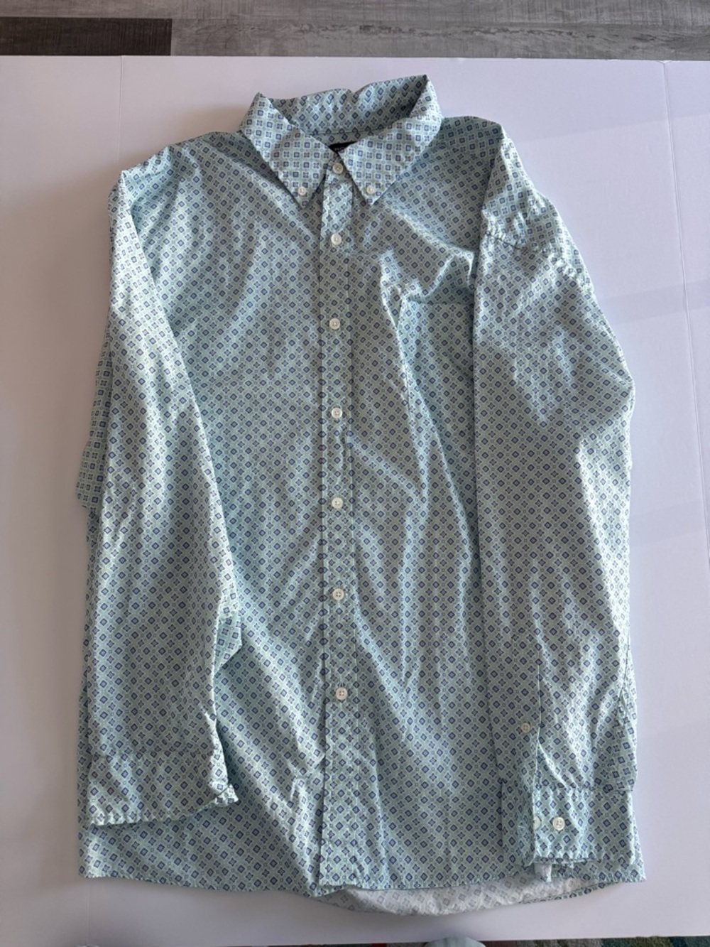 Roundtree & Yorke Light Blue Geometric Dress Shirt